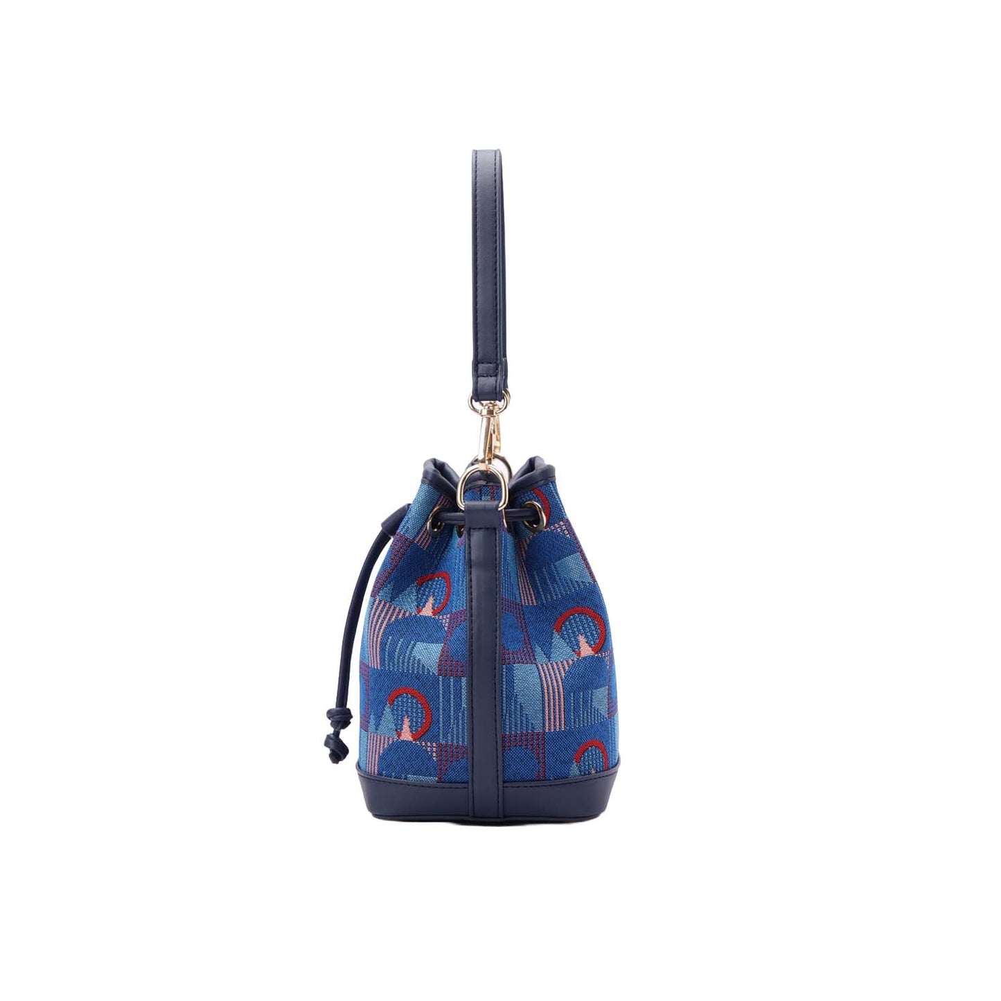 Bucket Handbag TfL Piccadilly Moquette Red Roundel
