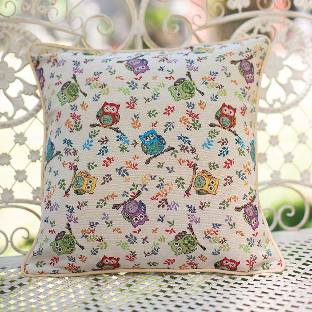 Owl Pillowcase/Cushion Cover Animal Design 18 x 18 inch