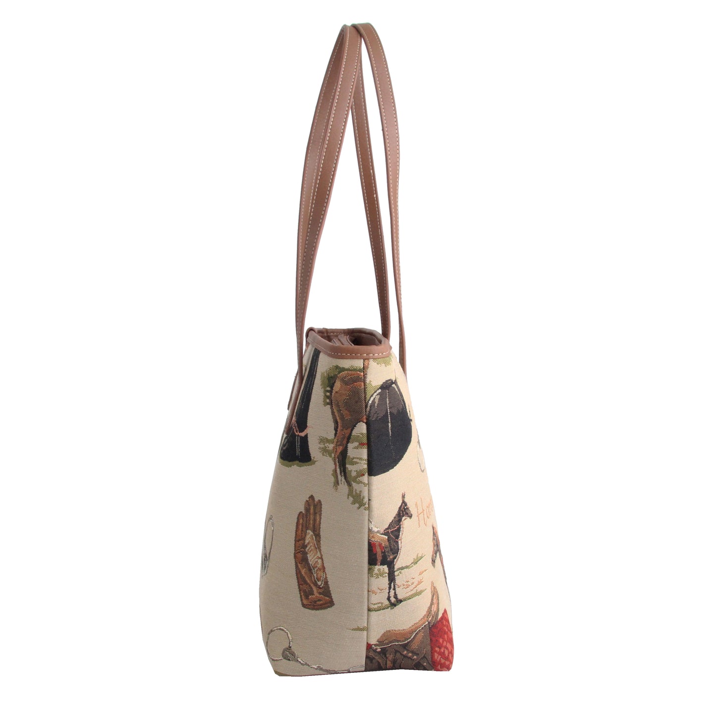 Horse Brown Shoulder Tote Bag