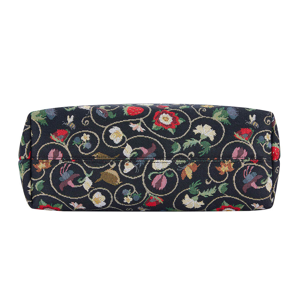 Jacobean Dream Black Shoulder Tote Bag