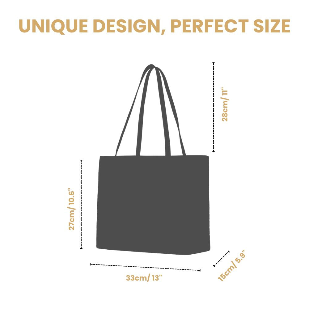 Peony Floral Green Shoulder Tote Bag