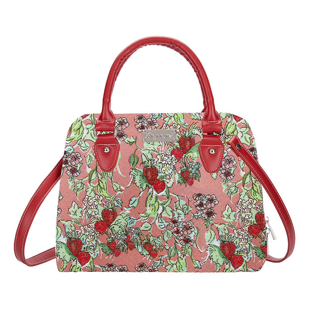 Wild Strawberry Convertible Top Handle Purse Handbag