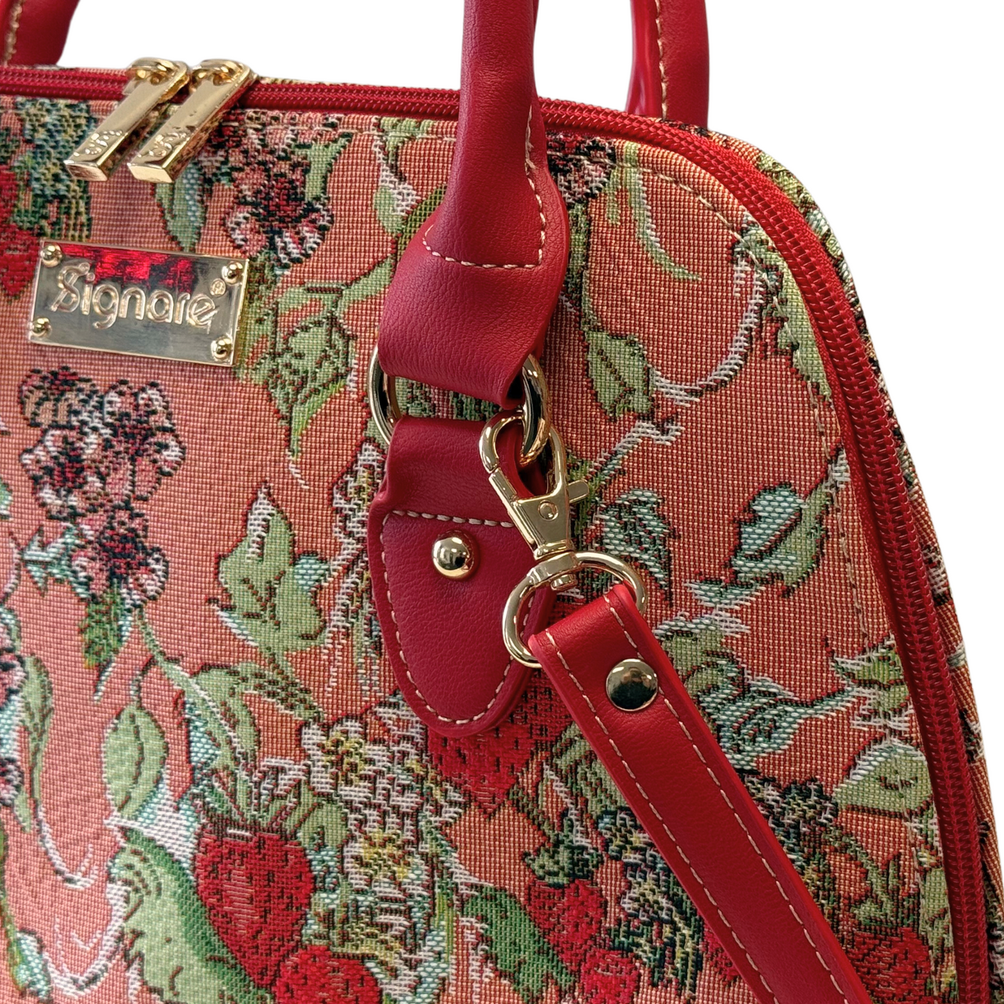 Wild Strawberry Convertible Top Handle Purse Handbag