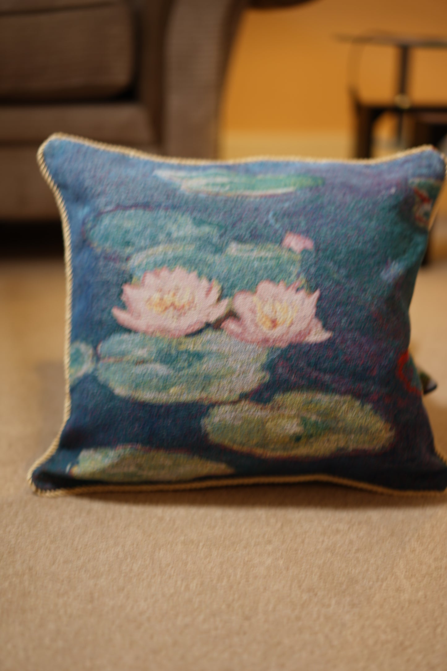 Claude Monet Water Lillies Pillowcase/ Cushion Cover 18 x 18 inch
