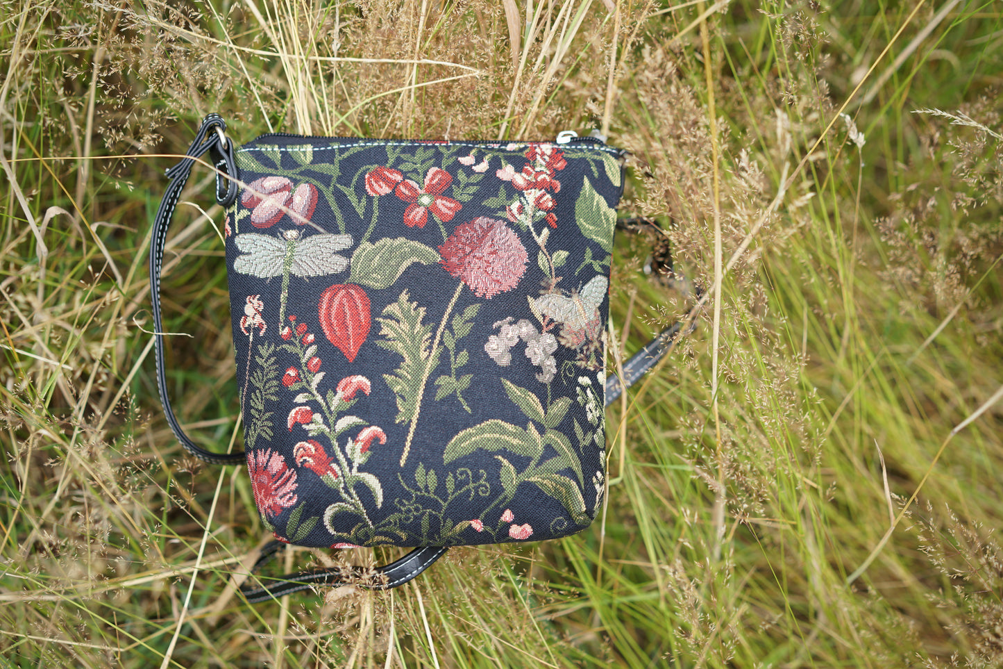 Morning Garden Black Sling Bag