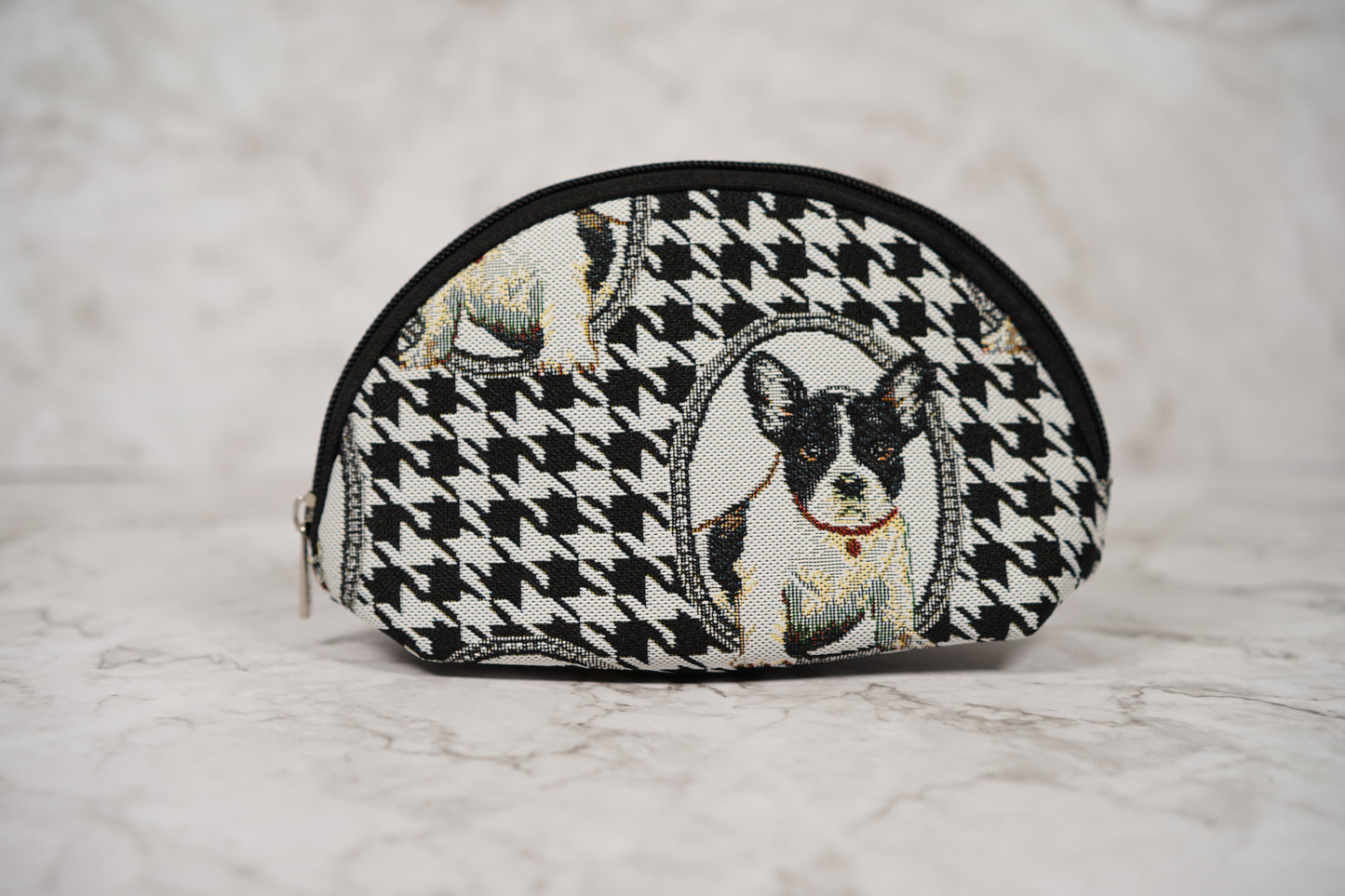 French Bulldog Black and White Cosmetic Make Up Bag
