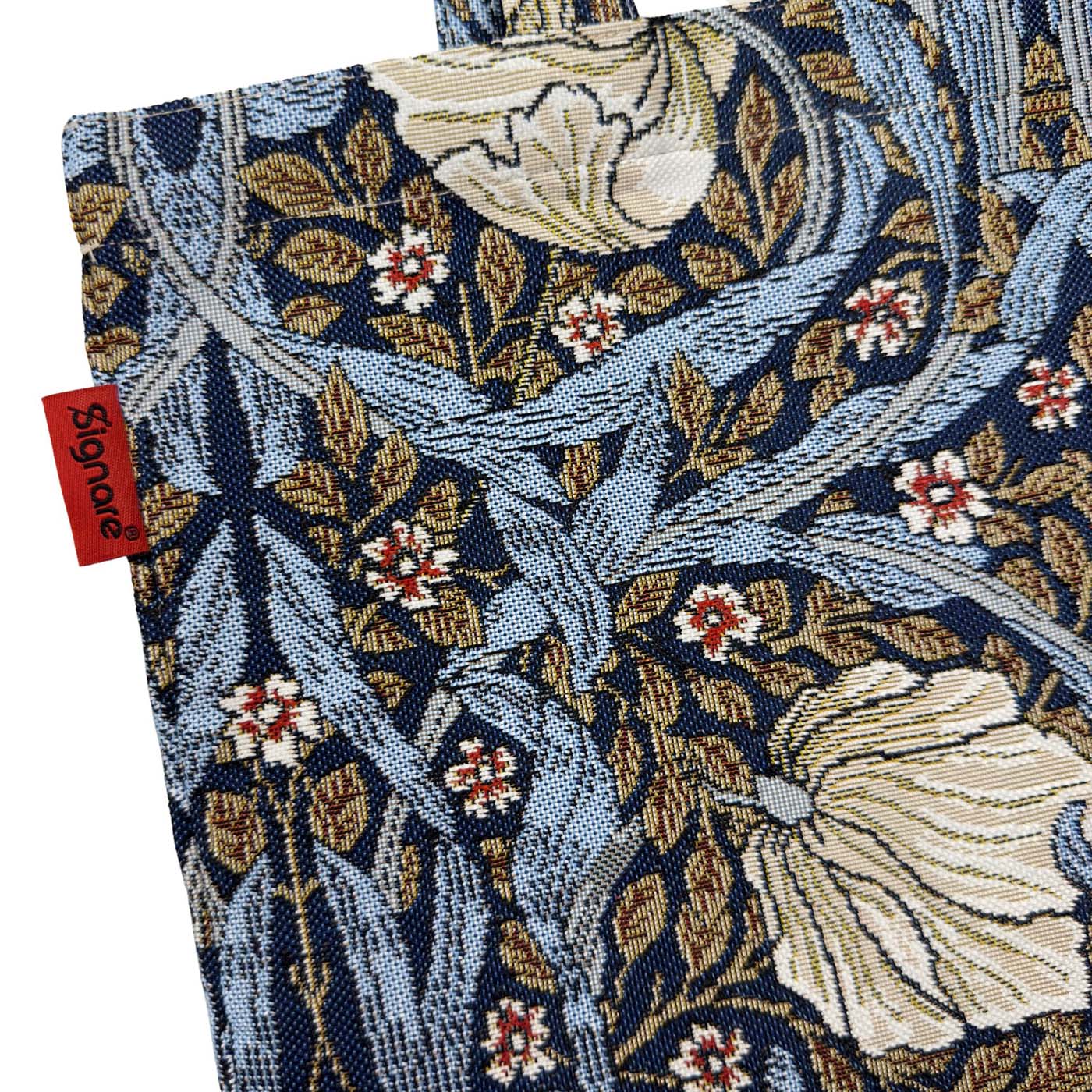 William Morris Pimpernel and Thyme Blue Flat Bag