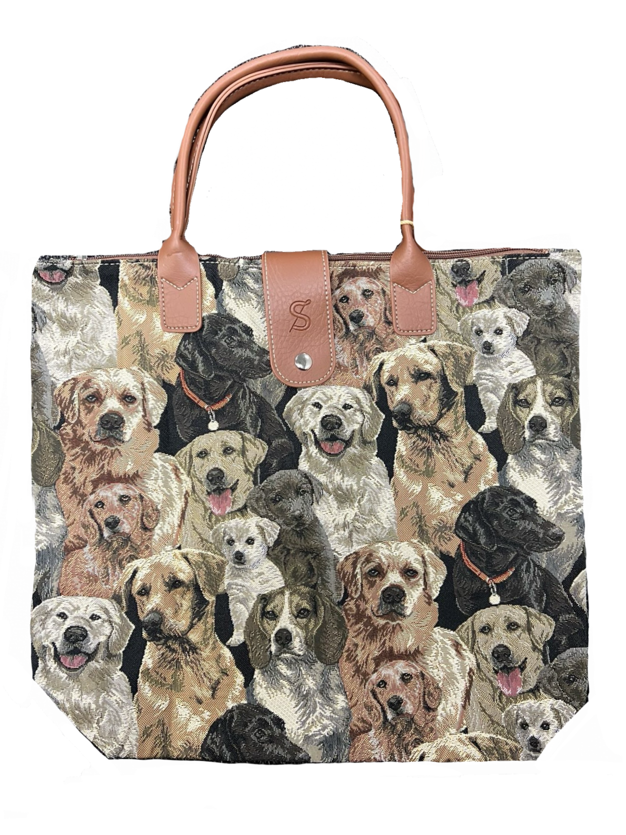 Labrador Dog Brown Folding Bag
