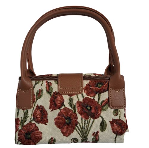 Poppy Floral Red Folding Bag
