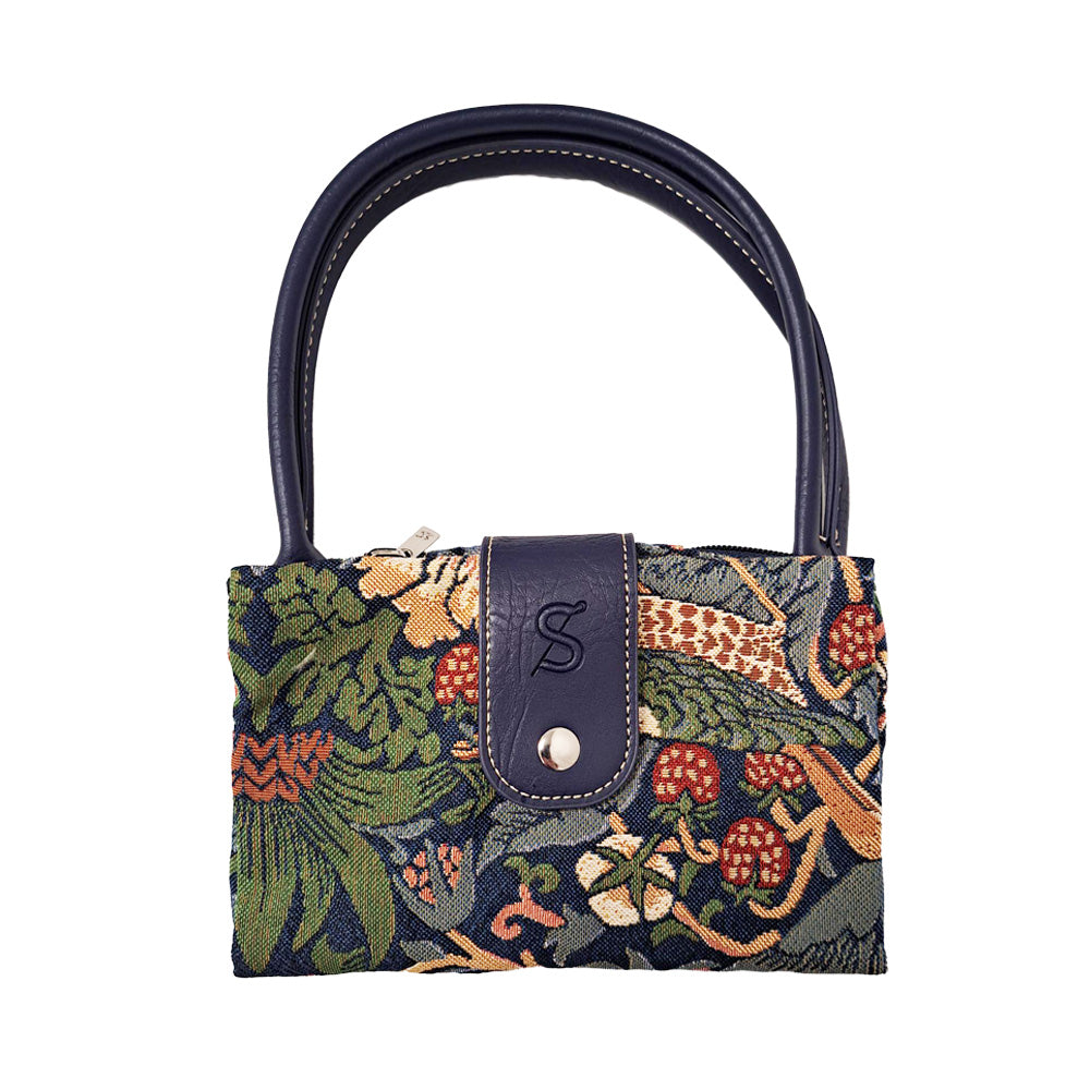 Strawberry Thief Blue Folding Bag