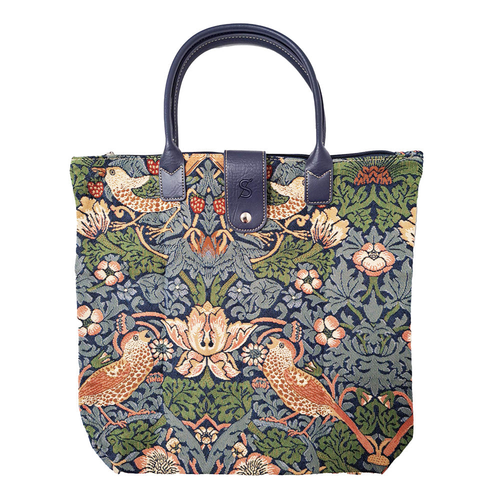 Strawberry Thief Blue Folding Bag