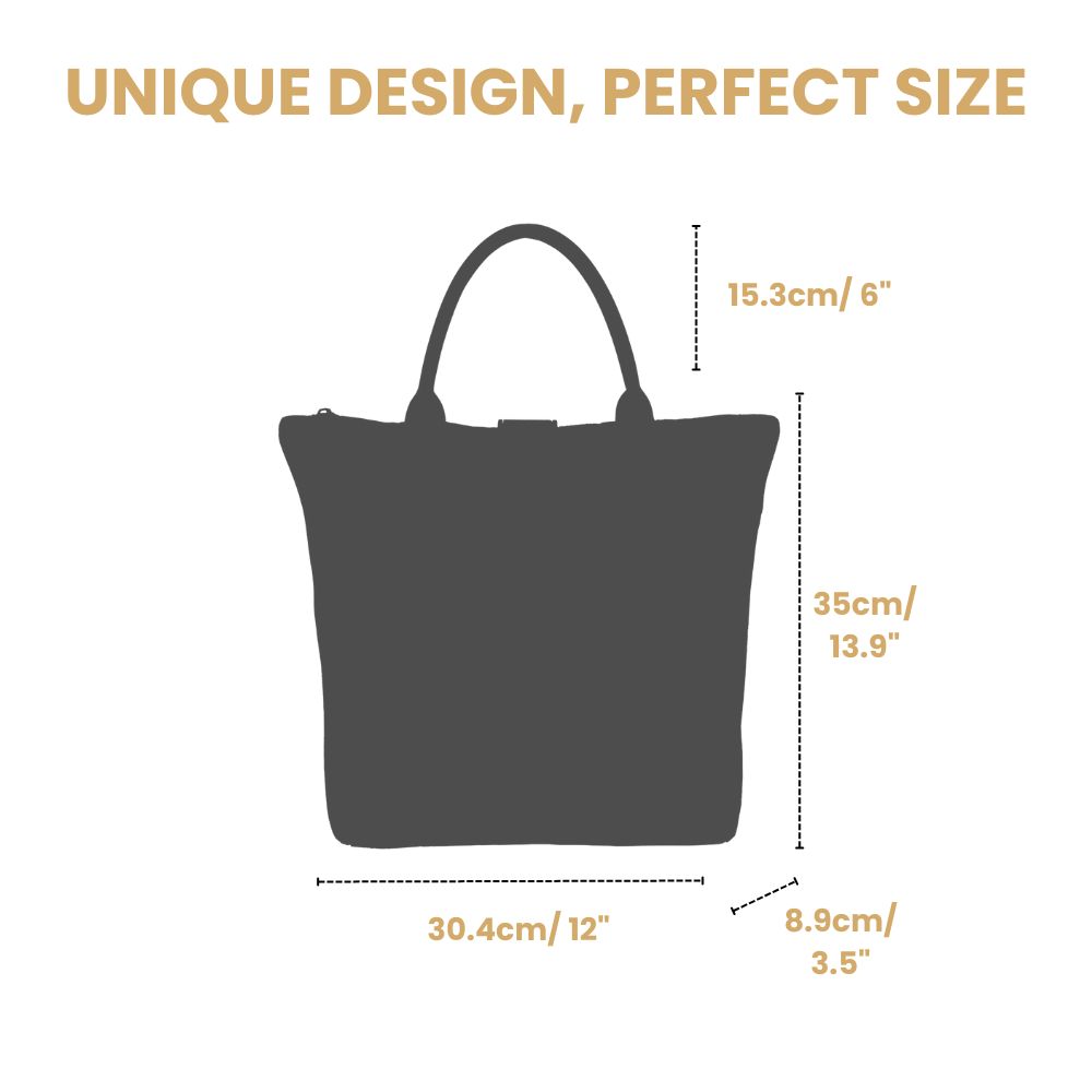 Morning Garden Black Folding Bag