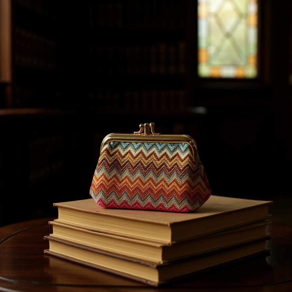 Aztec Coin Clasp Frame Purse Wallet