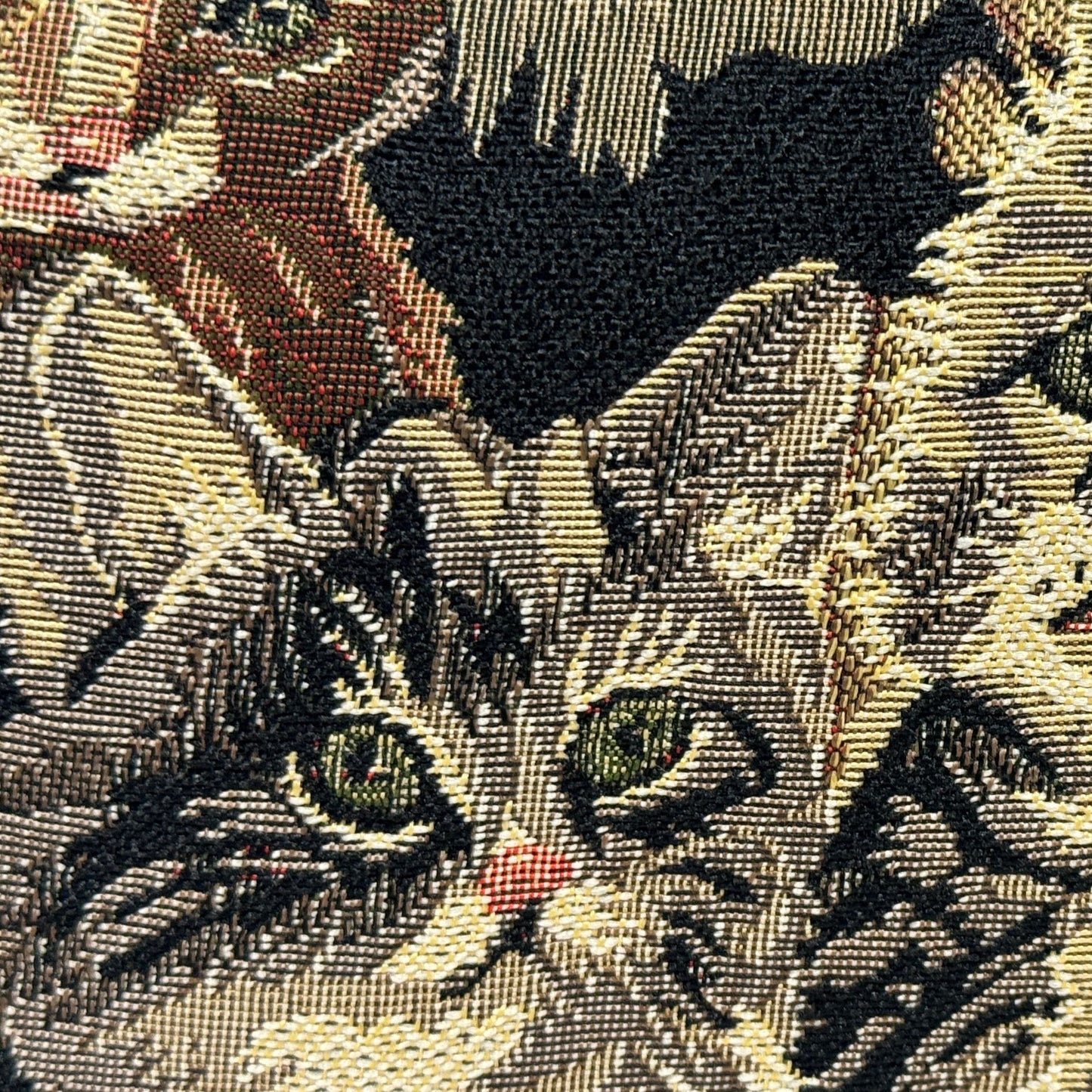 Cat Animal Design Brown Hip Length Shoulder Bag