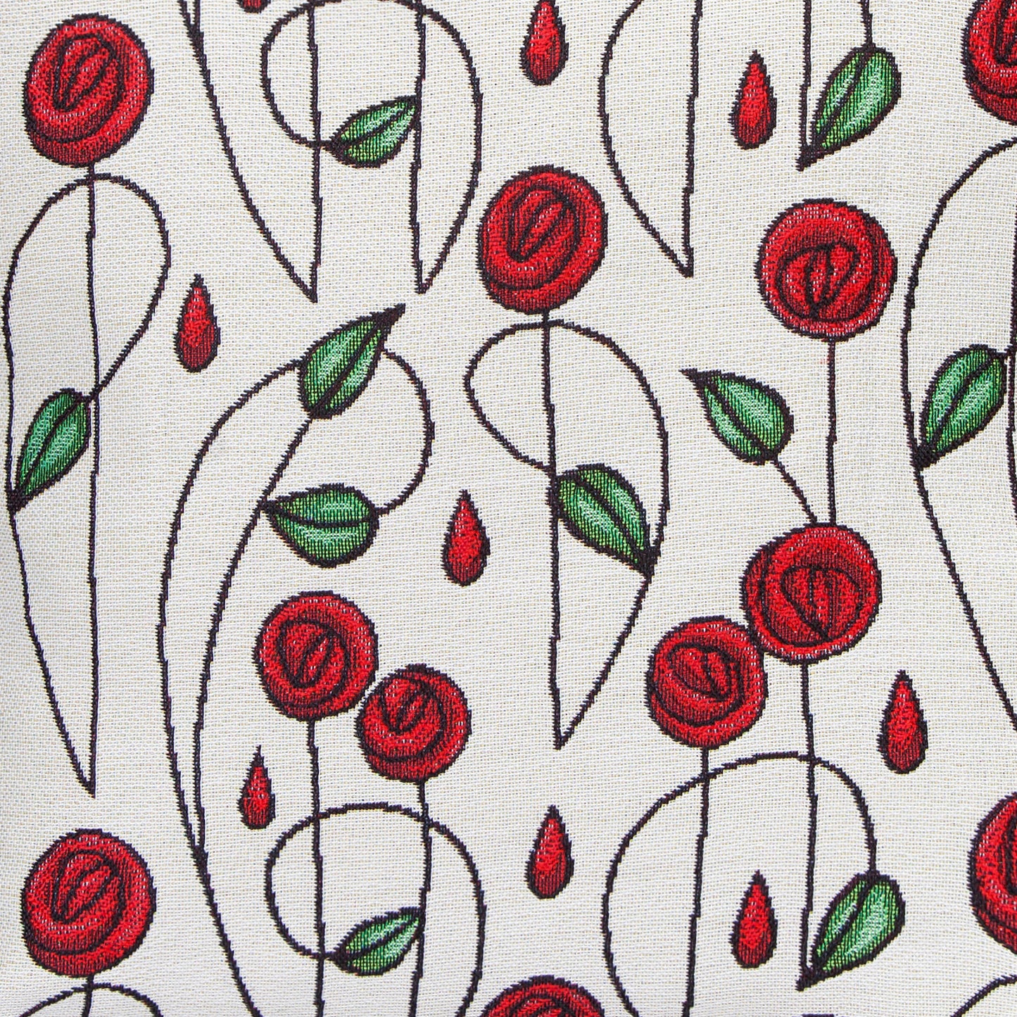 Rennie Mackintosh Simple Rose Pillowcase/Cushion Cover 18 x 18 Inch