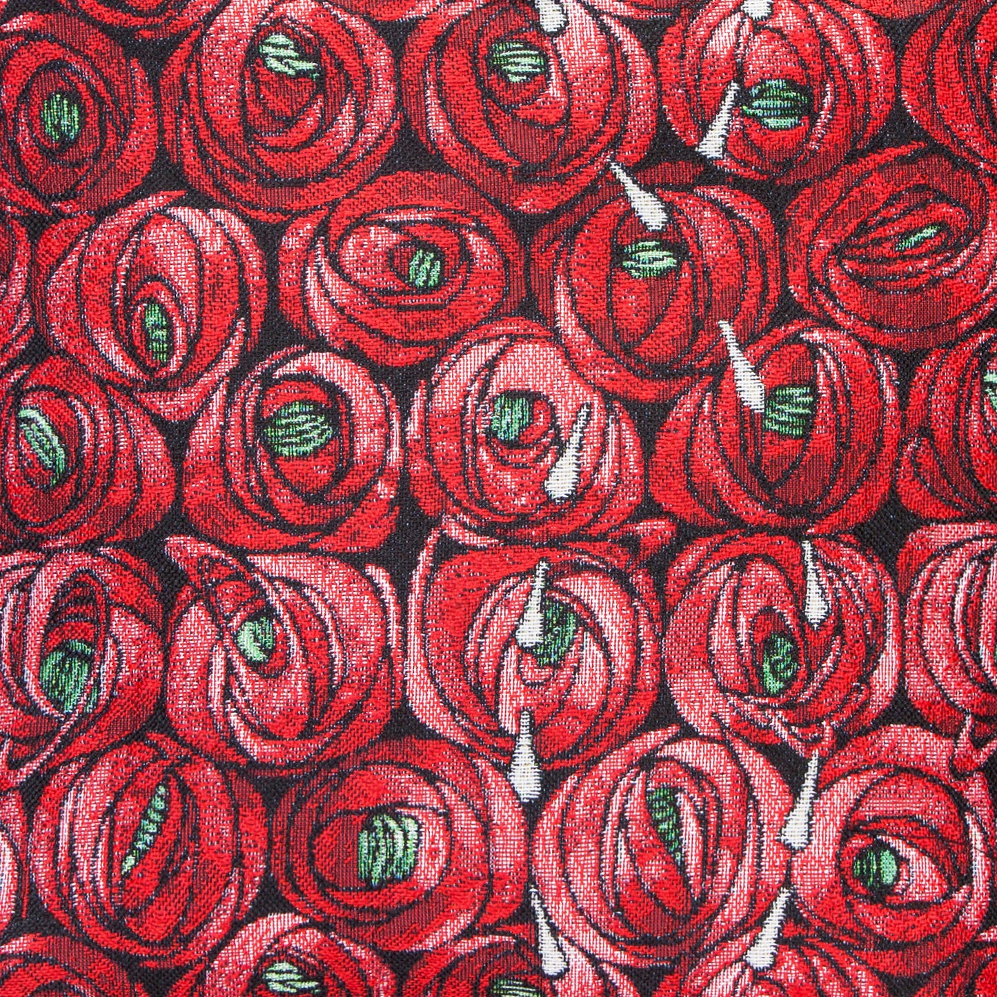 Rennie Mackintosh Rose And Tear Drop Pillowcase/Cushion Cover 18 x 18 Inch