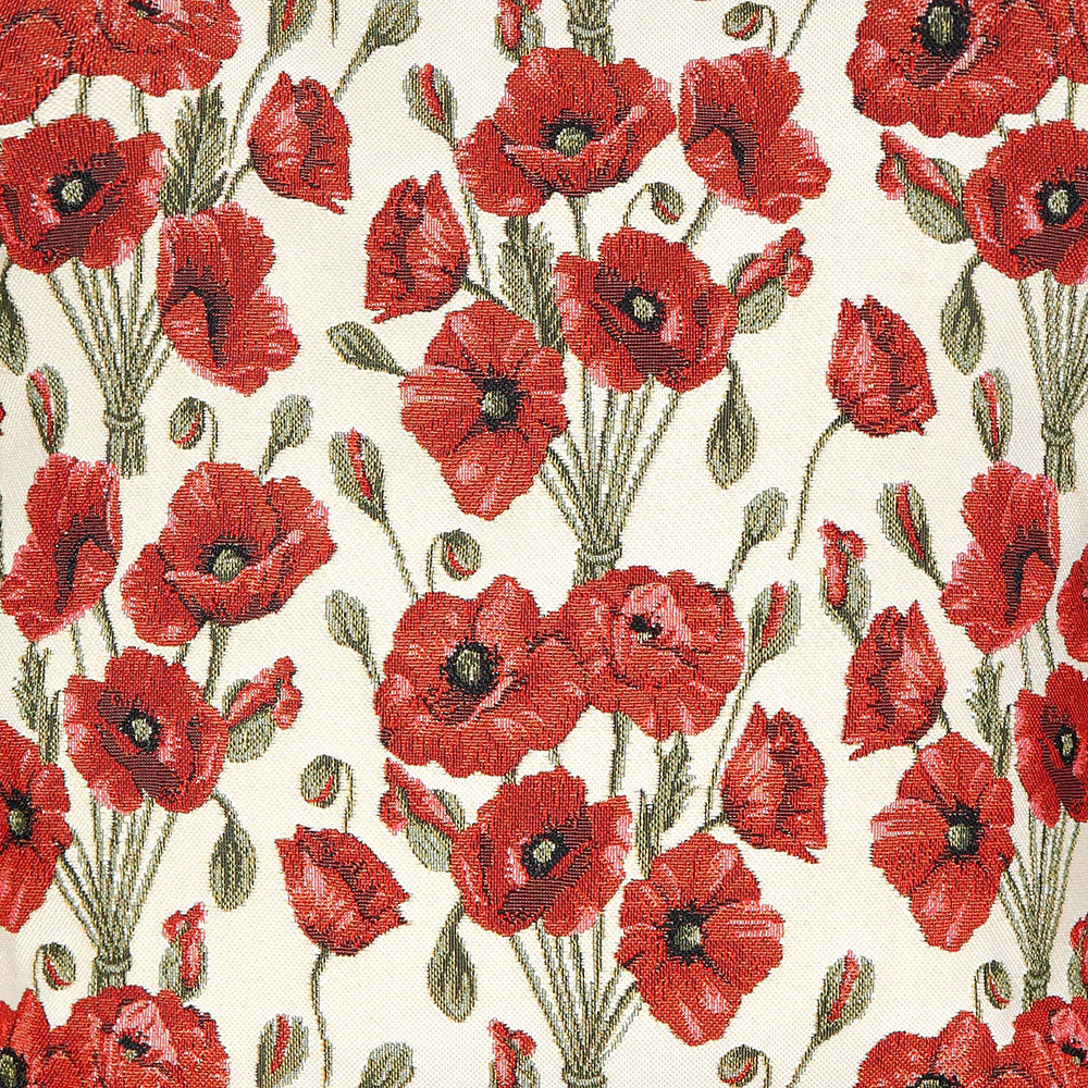 Poppy Red Floral Tapestry Shoulder Bag