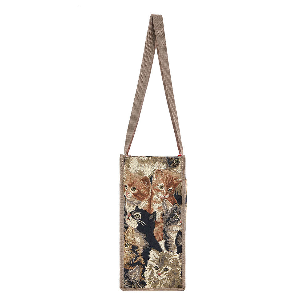 Cat Animal Design Brown Shopper Bag