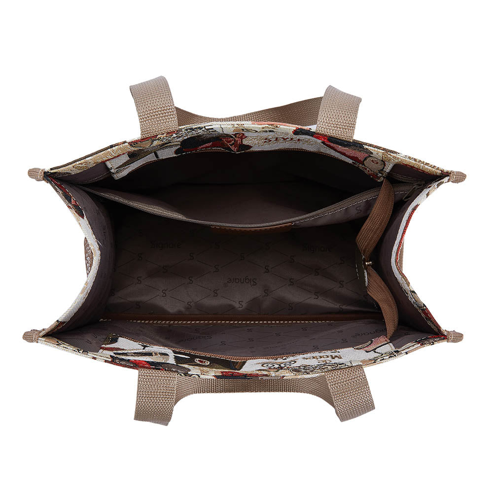 Cat Animal Design Brown Shopper Bag