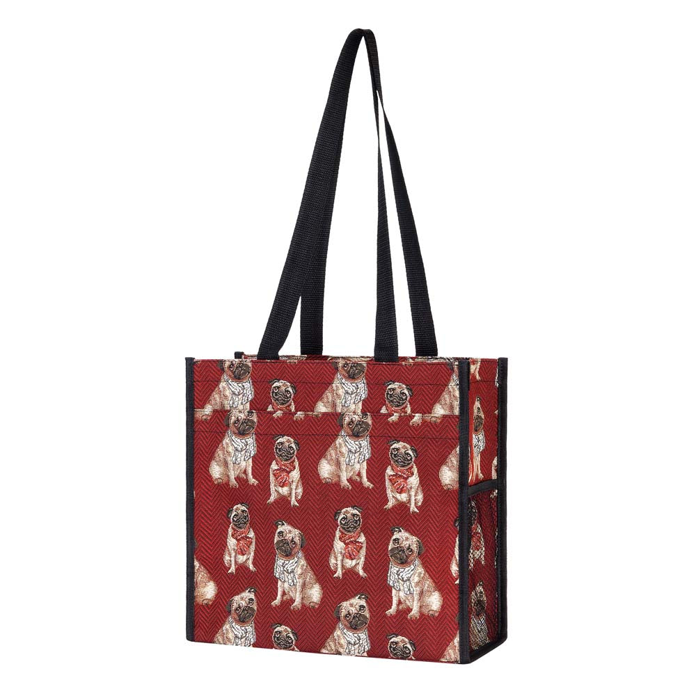 Pug Red Shopper Bag