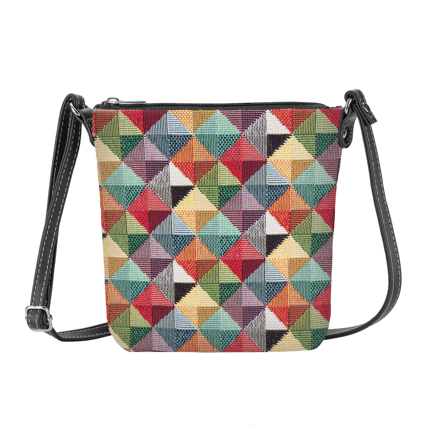 Multicolor Triangle Sling Bag