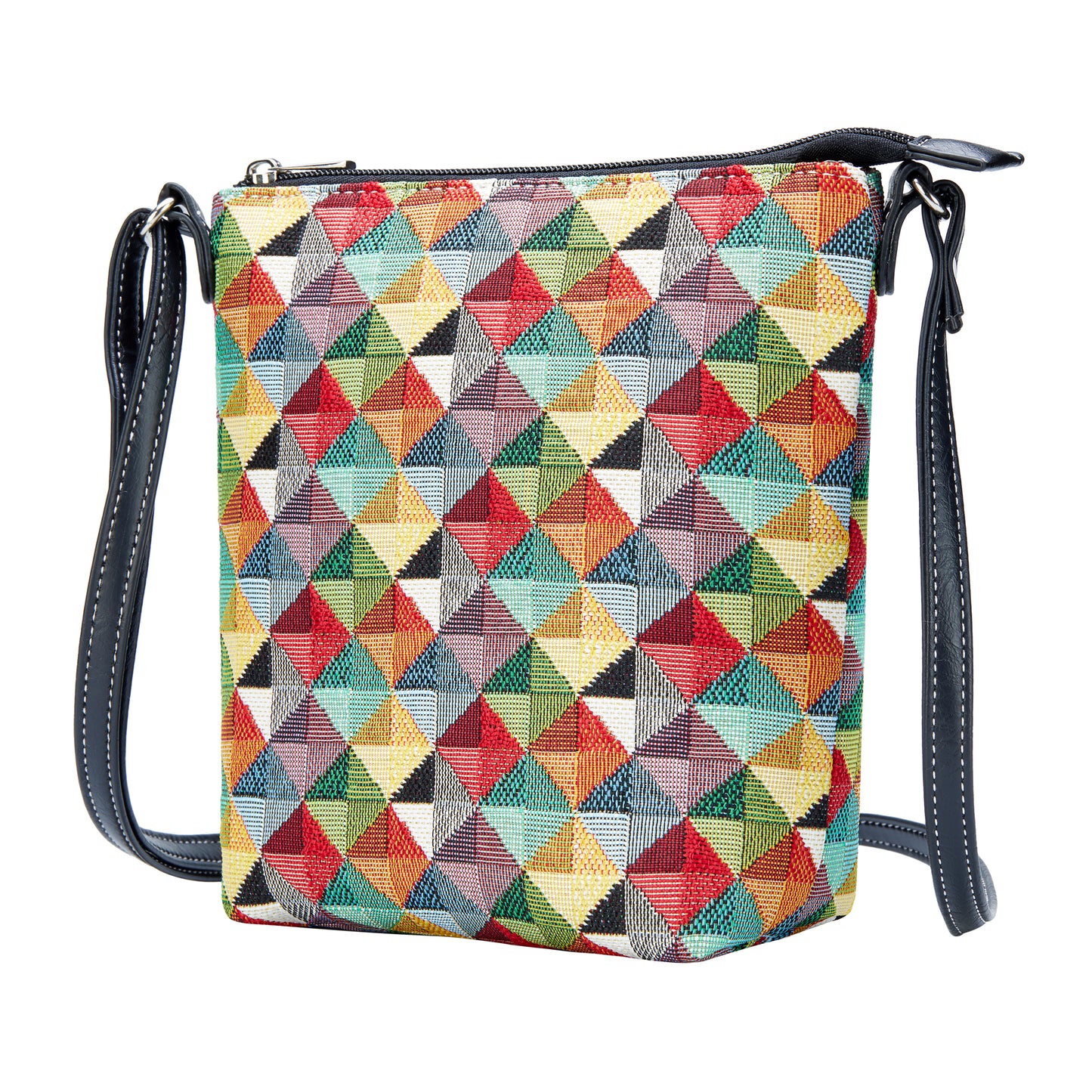 Multicolor Triangle Sling Bag