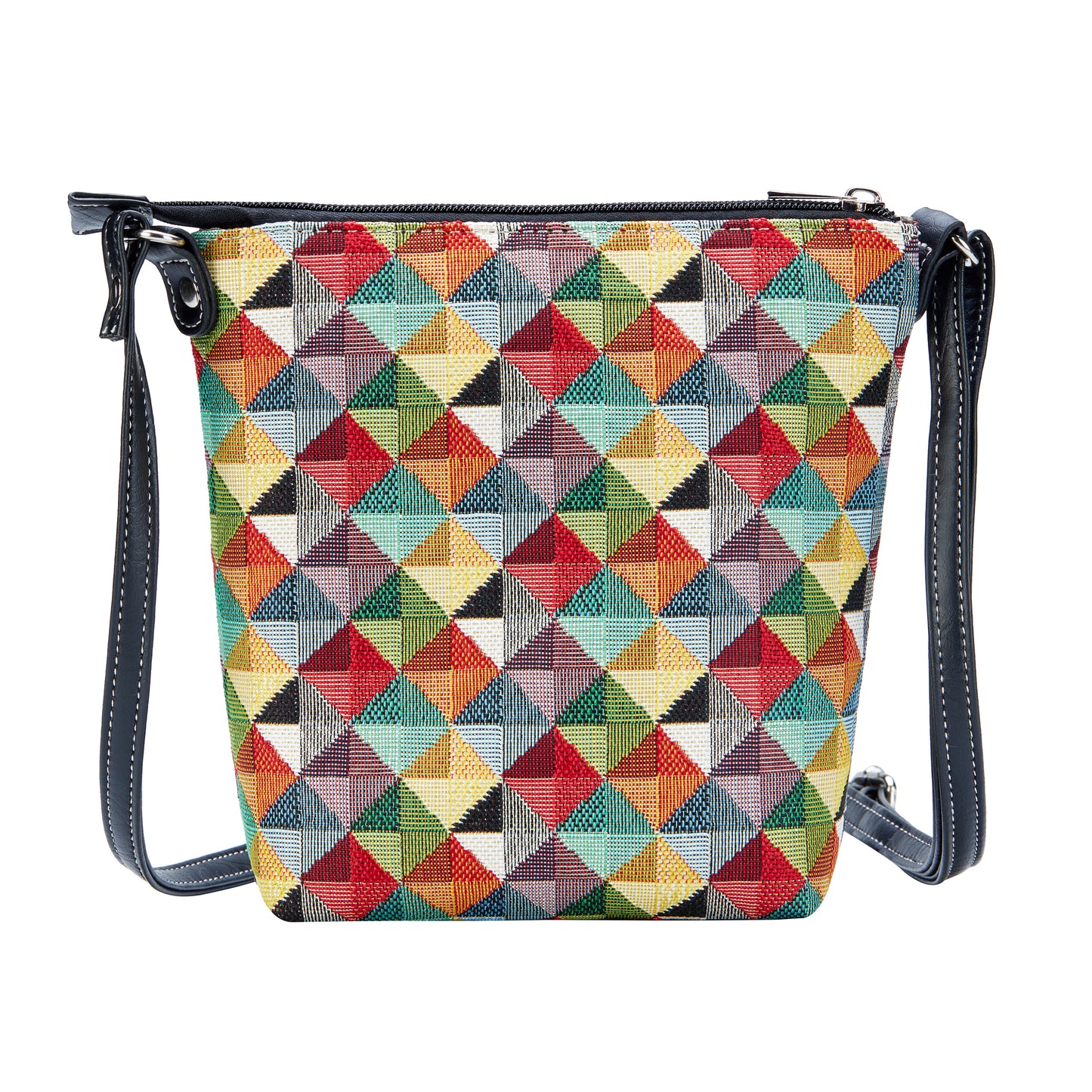 Multicolor Triangle Sling Bag