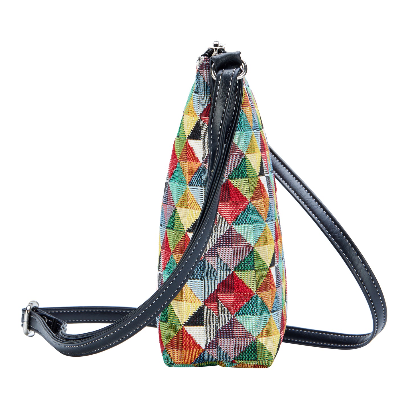 Multicolor Triangle Sling Bag