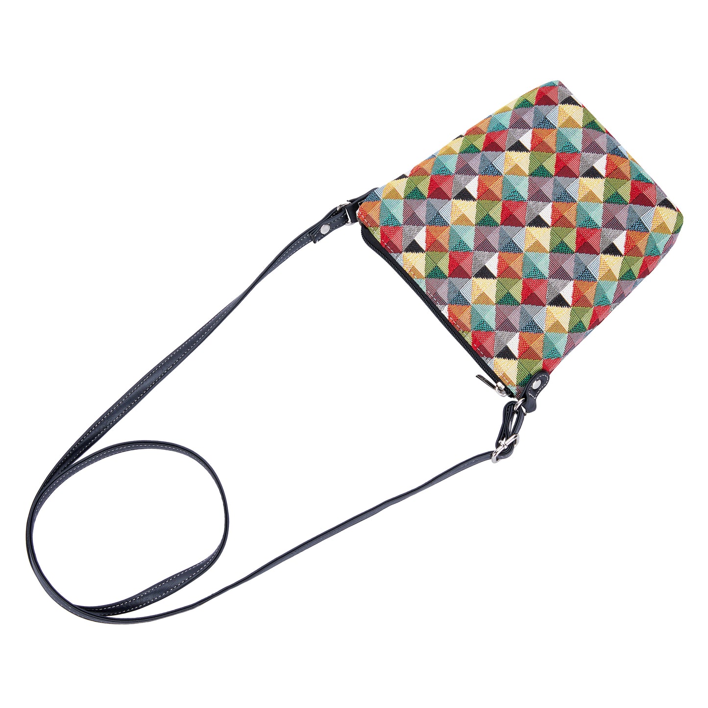 Multicolor Triangle Sling Bag