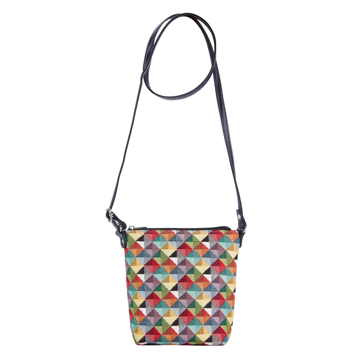 Multicolor Triangle Sling Bag