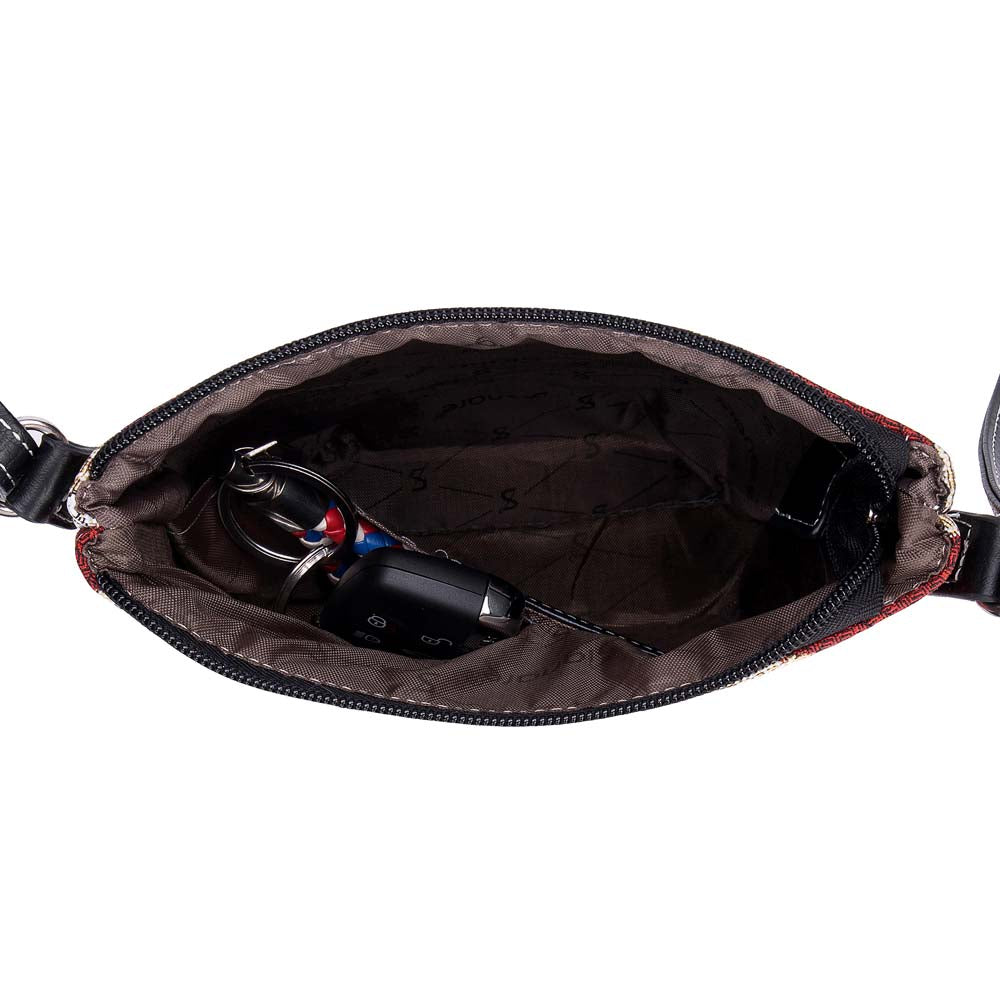 Pug Dog Red Sling Bag