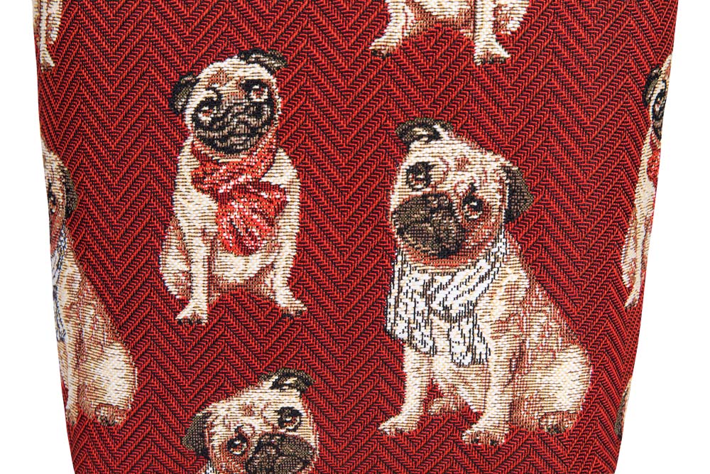 Pug Dog Red Sling Bag