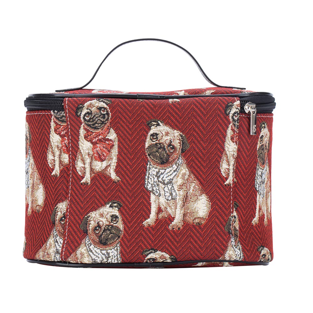 Pug Dog Red Toiletry Bag/ Toiletries Organizer