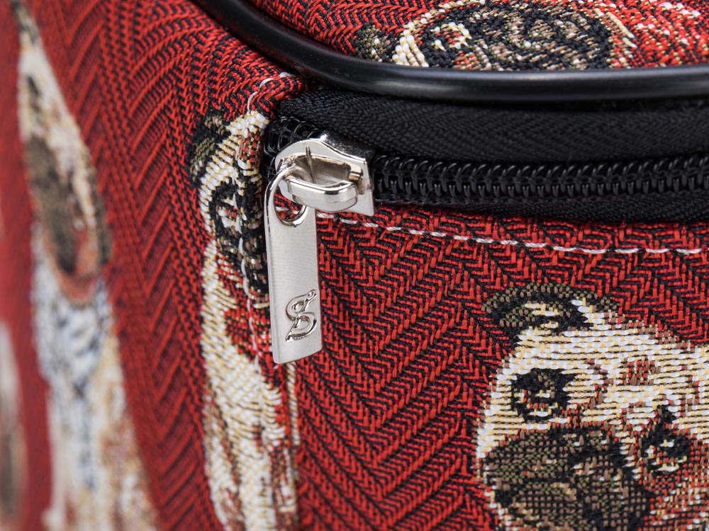 Pug Dog Red Toiletry Bag/ Toiletries Organizer