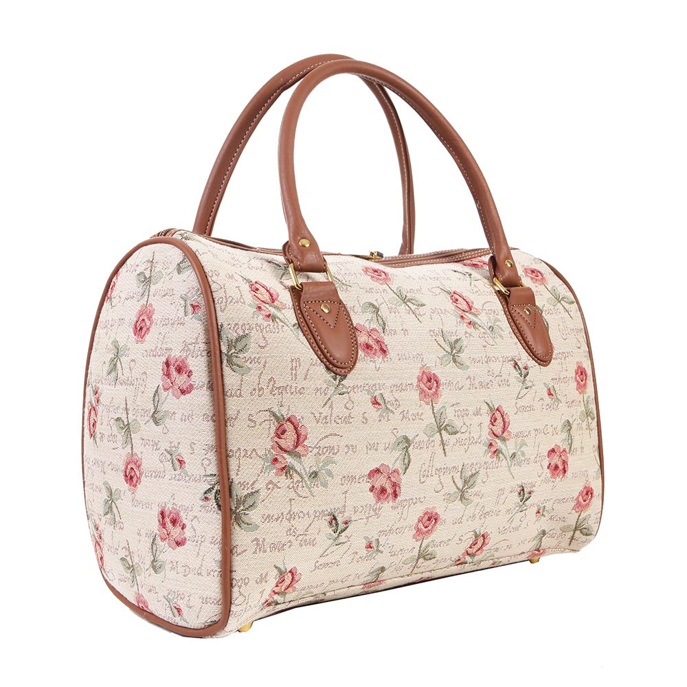 Rose Pink Floral Travel Bag