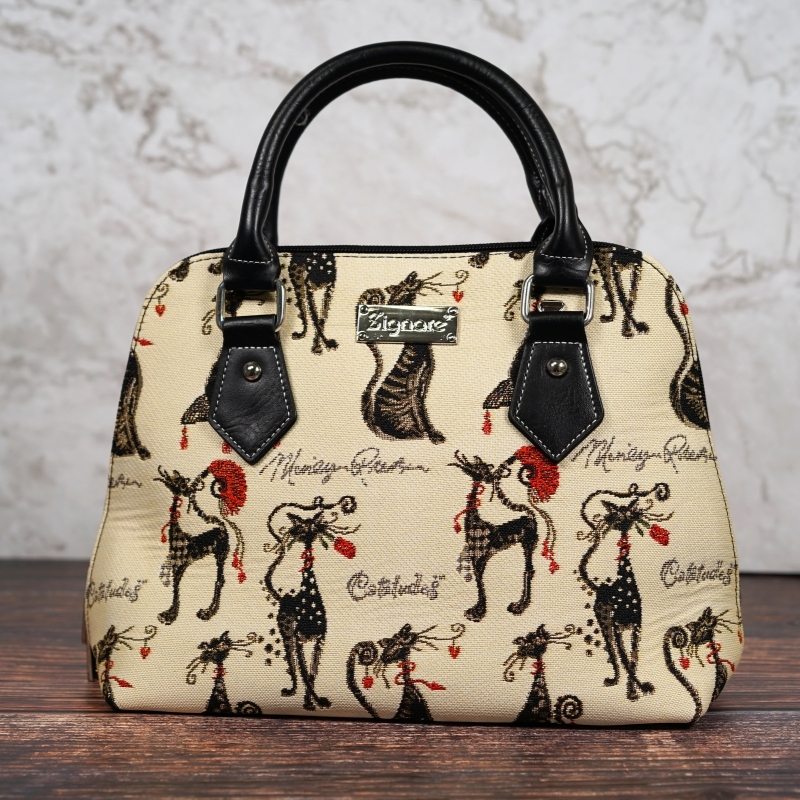 Marilyn Robertson Catitudes Convertible Top Handle Purse Handbag