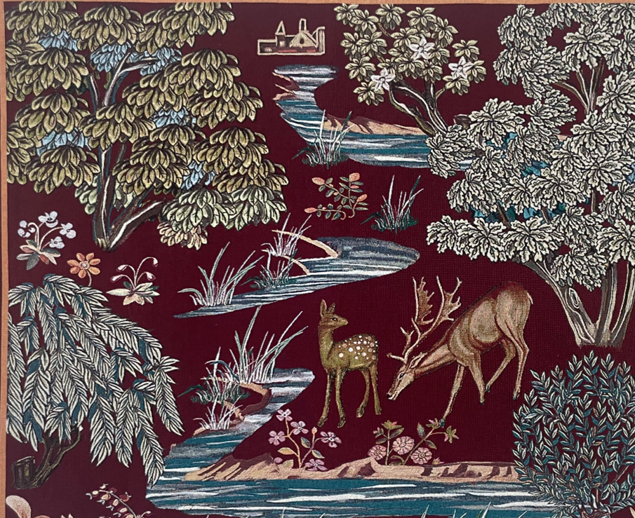 WH-WM-BROOKRD | William Morris the Brooks Red W142 x H124 CM (W56 x H49 INCH)