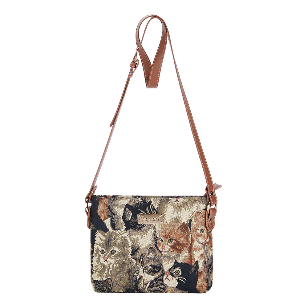 Cat Brown Crossbody Bag