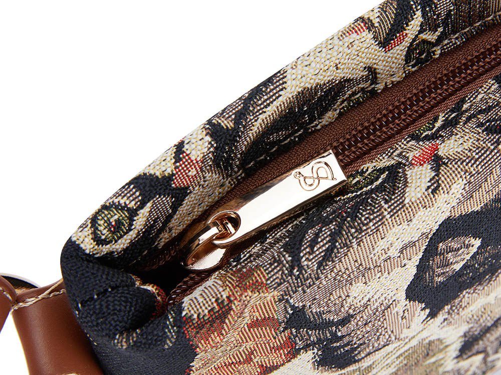 Cat Brown Crossbody Bag