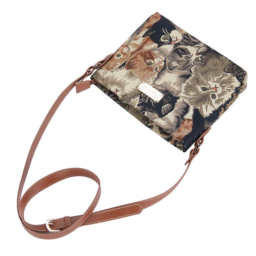 Cat Brown Crossbody Bag