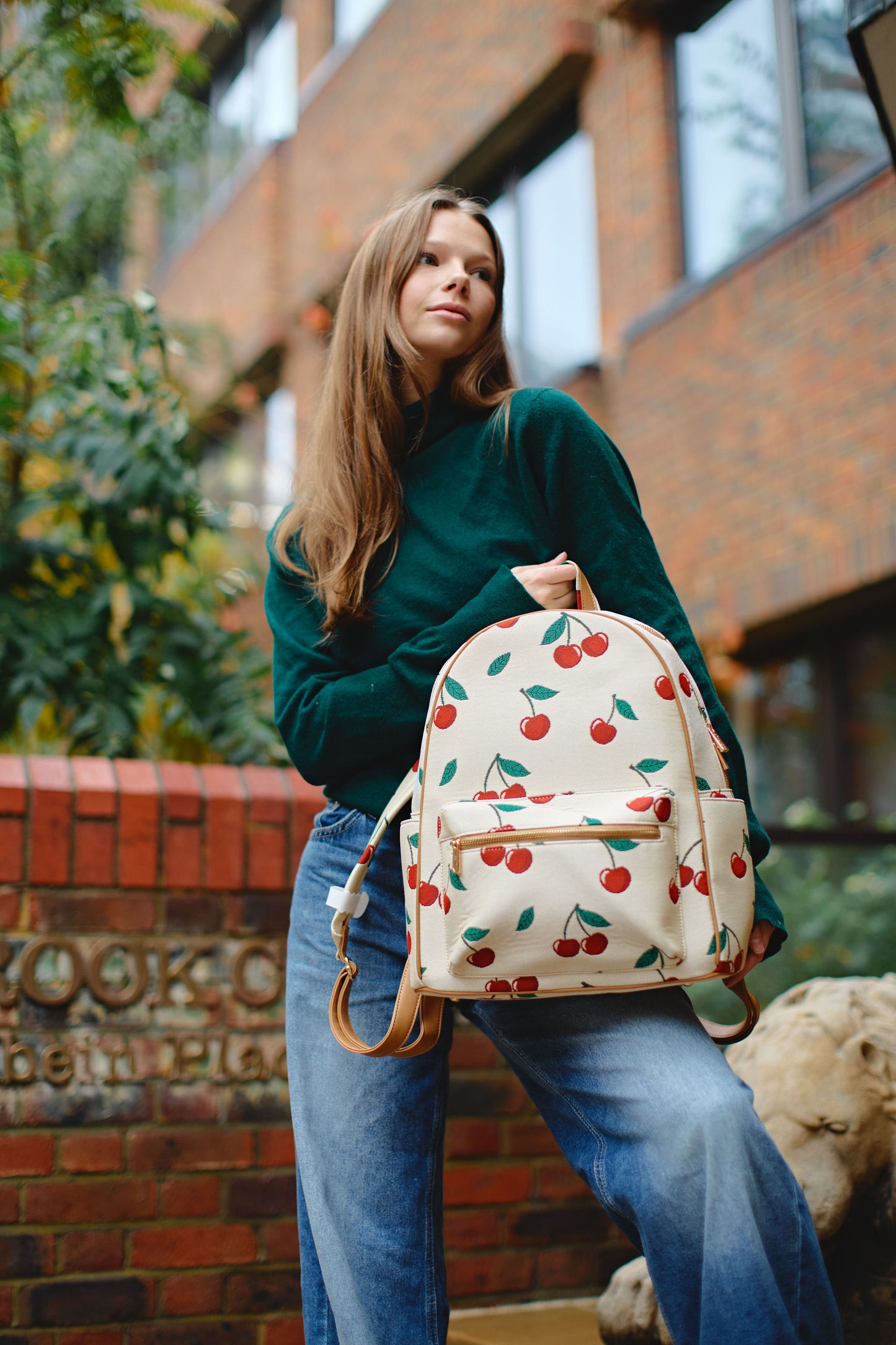 Signare London - Cherry Cream Big Rucksack
