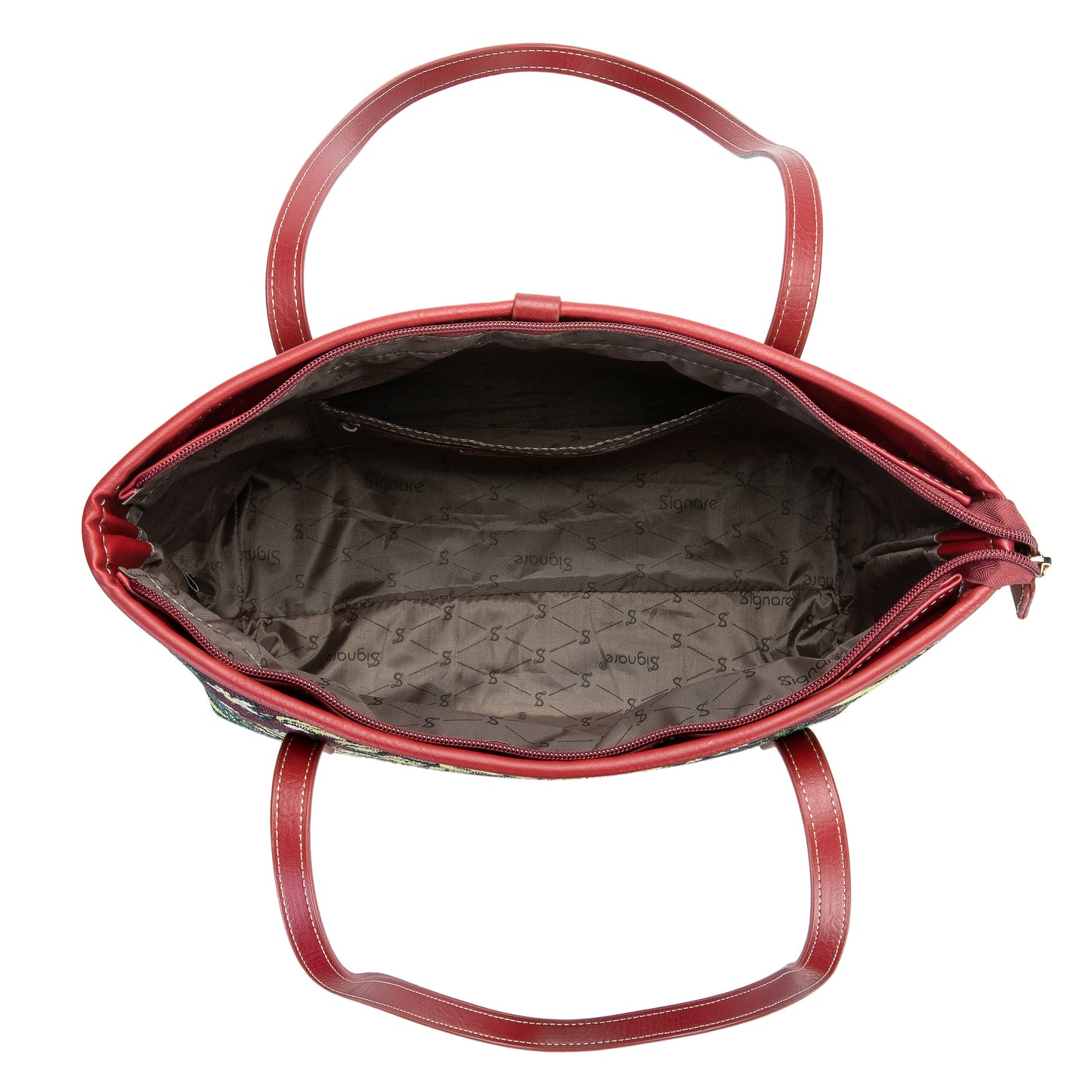 COLL-ART-WM-TLRD | William Morris Tree of Life Red College/Shoulder Tote Bag - www.signareusa.com