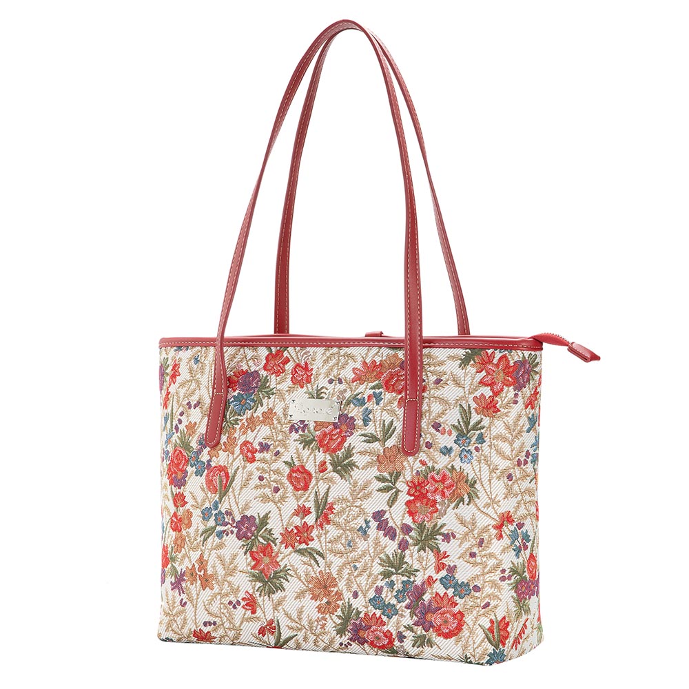 COLL-FLMD | Flower Meadow College/Shoulder Tote Bag - www.signareusa.com