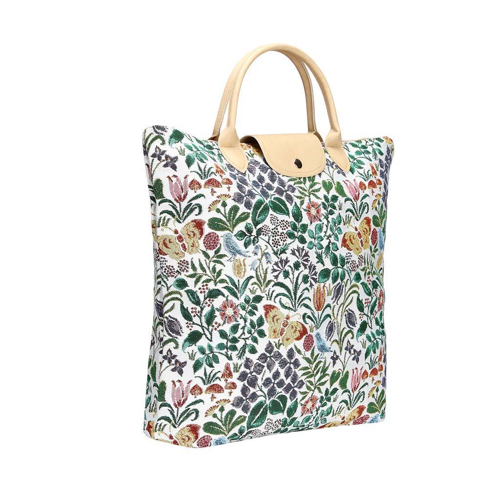 FDAW-SPFL | CFA VOYSEY SPRING FLOWER FOLDAWAY GROCERY BAG - www.signareusa.com