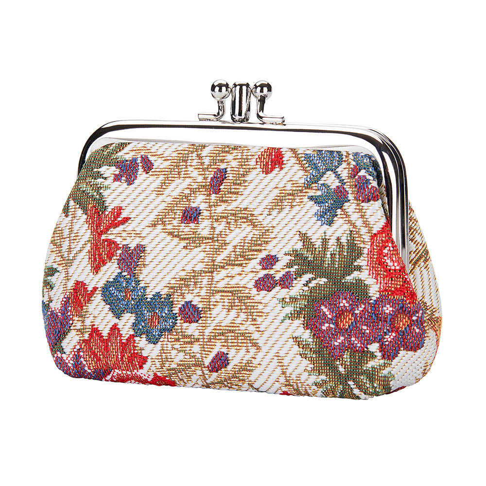 FRMP-FLMD | FLOWER MEADOW COIN CLASP FRAME PURSE WALLET - www.signareusa.com