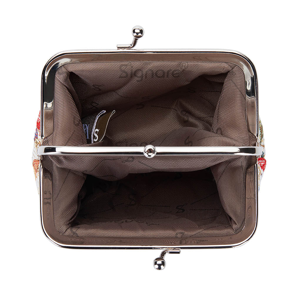 FRMP-FLMD | FLOWER MEADOW COIN CLASP FRAME PURSE WALLET - www.signareusa.com