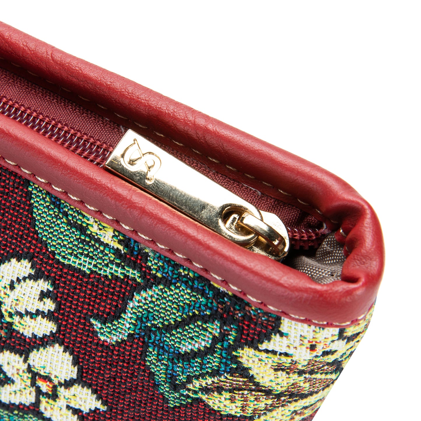 MAKEUP-ART-WM-TLRD | WILLIAM MORRIS TREE OF LIFE RED MAKE UP COSMETIC BAG - www.signareusa.com