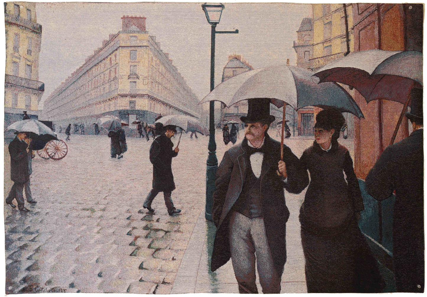 WH-GC-PARISRAINY | Street View in Paris Rain Wall Hanging W120 x H85 CM (W47.2 x H33.4 INCH)