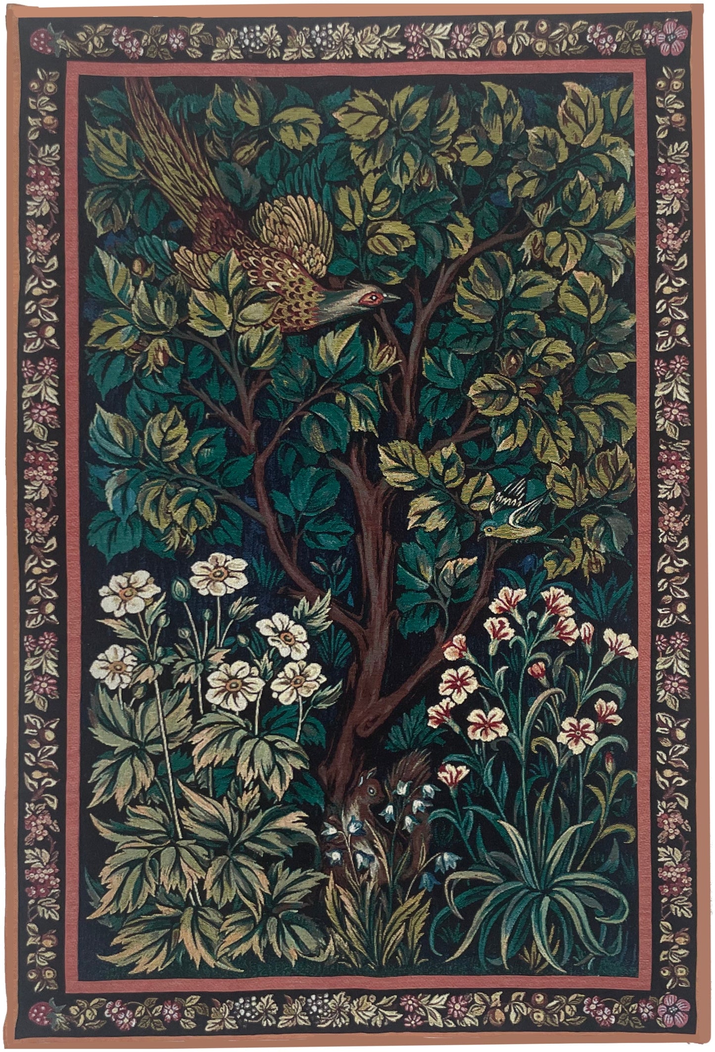 WH-WM-COCKPHEASANT | William Morris the Cock & Pheasant W92 x H142 CM (W36 x H56 INCH)