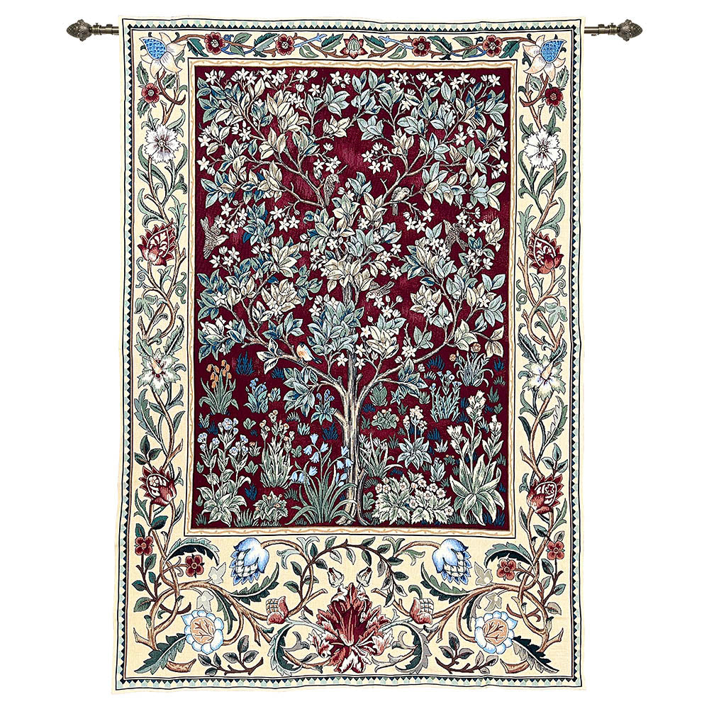 WH-WM-TLRD-BIG | William Morris Tree Of Life Red Big 54 X 77 Inch (139 X 197cm)